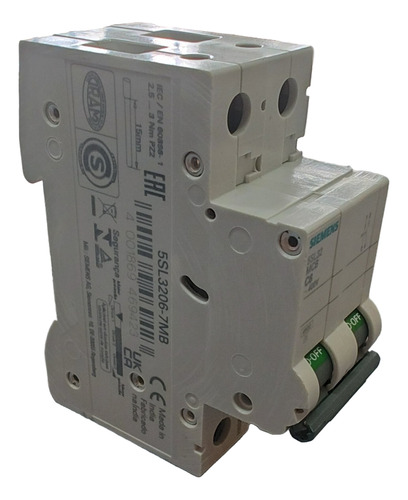 Termomagnética Siemens 2x6a 4,5ka 5sl3206-7mb