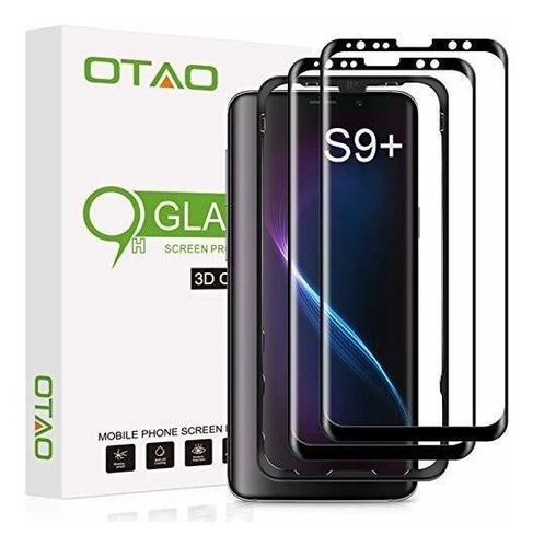 Galaxy S9 Plus Screen Protector Tempered Glass 2 Pack Otao