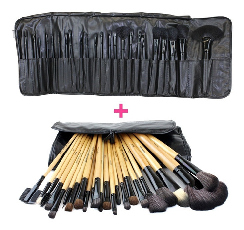 2 Kit Con 24 Brochas Profesionales Make Up For You Original