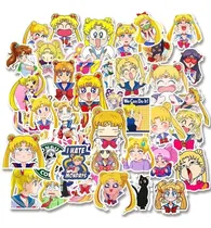 Comprar Set 50 Stickers Sailor Moon Decorativo Skateboard Luna