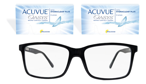 Combo 2 Cajas Acuvue Oasys Y Lentes Graduados Proteccion Uv