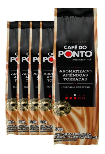 5 Café Do Ponto Aromatizado Amêndoas Pouch 100g