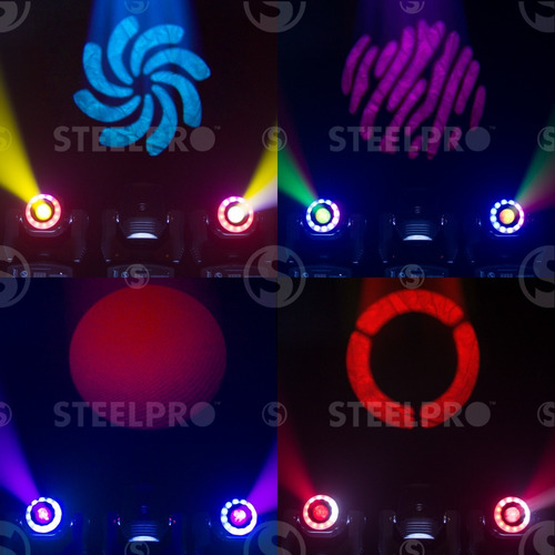 Cabeza Móvil Spot 90h Con Gobos 90 Watts Steelpro