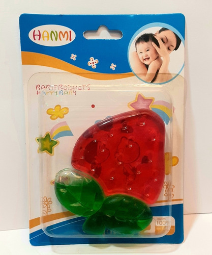 Mordillo Para Bebe. Con Forma De Frutilla. Frizer O Heladera