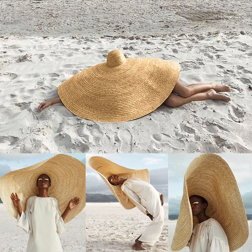 2025 Sombrero De Paja Grande For Sol, Playa, Protección