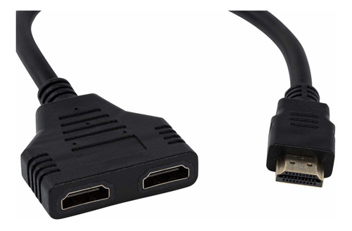 Cabo Hdmi Divisor Splitter Duplicador Y 1 Macho Para 2 Fêmea