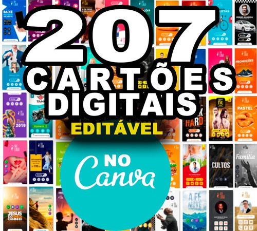 Cartões De Visita Virtual No Canva+ 3 Mil Templates Editave