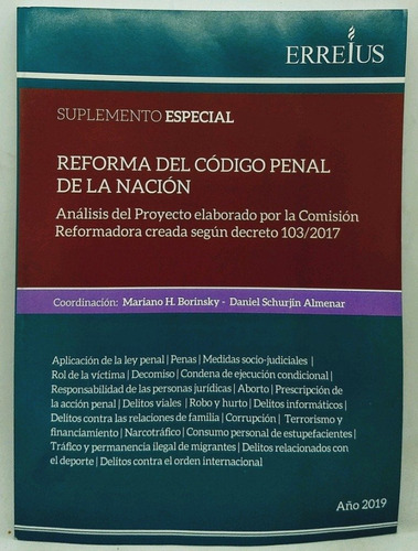 Reforma Del Código Penal De La Nación  - Borinsky