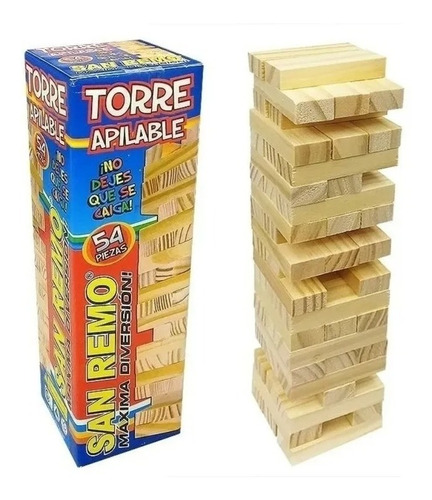 Torre Apilable 54 Piezas Tipo Jenga (368597)