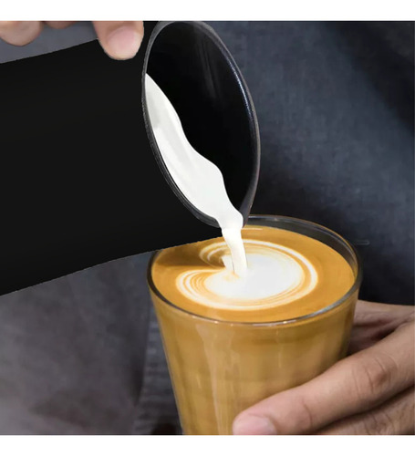 Espumador De Leche Eléctrico ShopMall 4 En 1 600 Ml Automático Café Color Negro