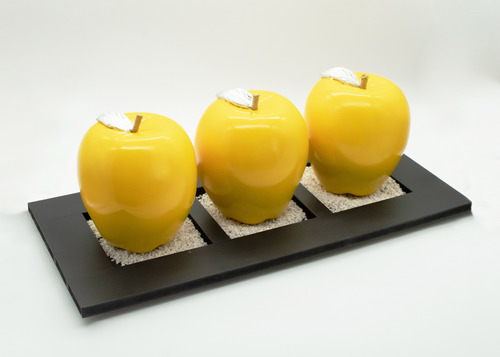 Set De Manzanas Decorativas Con Base