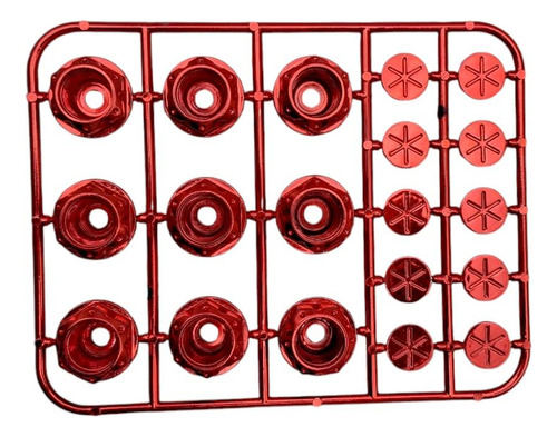 Tapa Para Tornillo Hexagonal Rojo De Plastico Universal