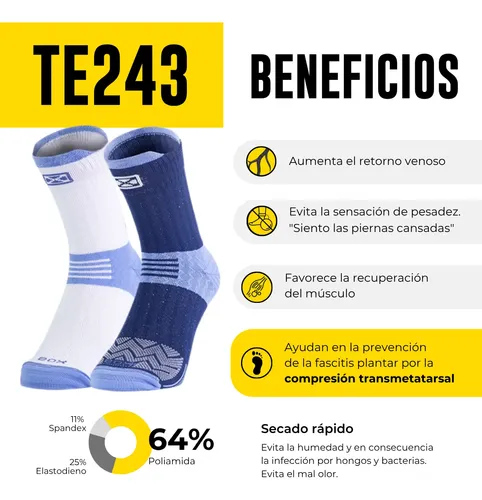 Medias Sox® Compresión Cortas Unisex Running Futbol Hockey