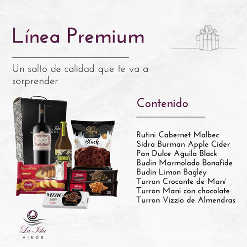 Imagen 2 de 10 de Caja Navideña Premium Rutini - Box Regalos Empresariales