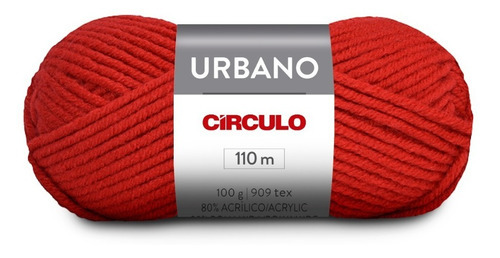 1 Novelo Lã Urbano - Circulo - Tricô E Crochê Cor 3636 - VERMELHO