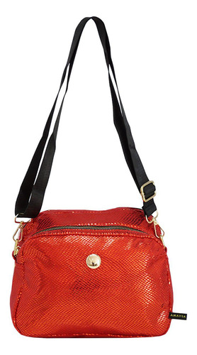 Imagen 1 de 7 de Cartera Amayra Street Bandolera Simil Cuero Urbana Grande