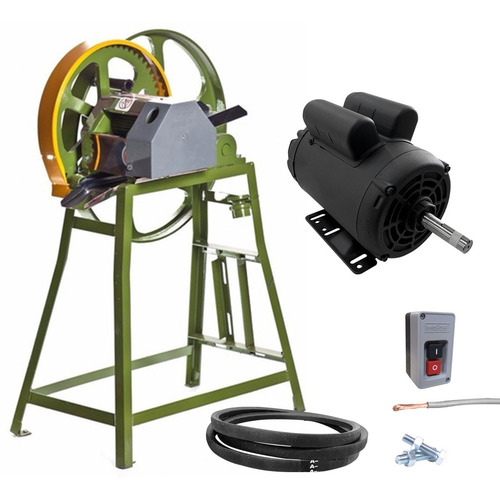 Imagem 1 de 9 de Engenhoca De Moer Cana 120 Alta Completa Motor Correia Chave