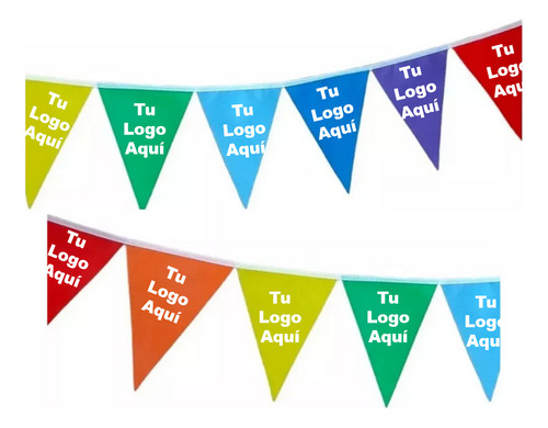 Banderines Publicitarios Personalizados (precio Por 12 Mts)