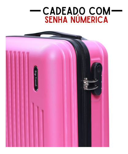 Mala 10kg Extensor Viagem Bordo Rodinha 360° Casca Dura Abs