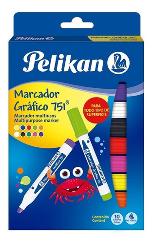 Marcador Grafico Permanente X 10 Unidades Pelikan