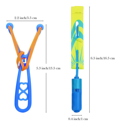 Juguetes Voladores Rocket Slingshot Modelo Led 12 Piezas