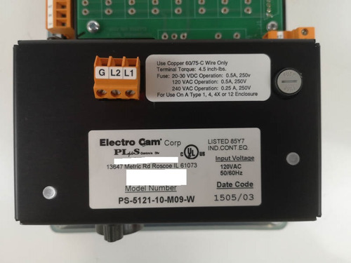 Painel De Controle Programável Electro Cam Ps-5121-10-m09-w