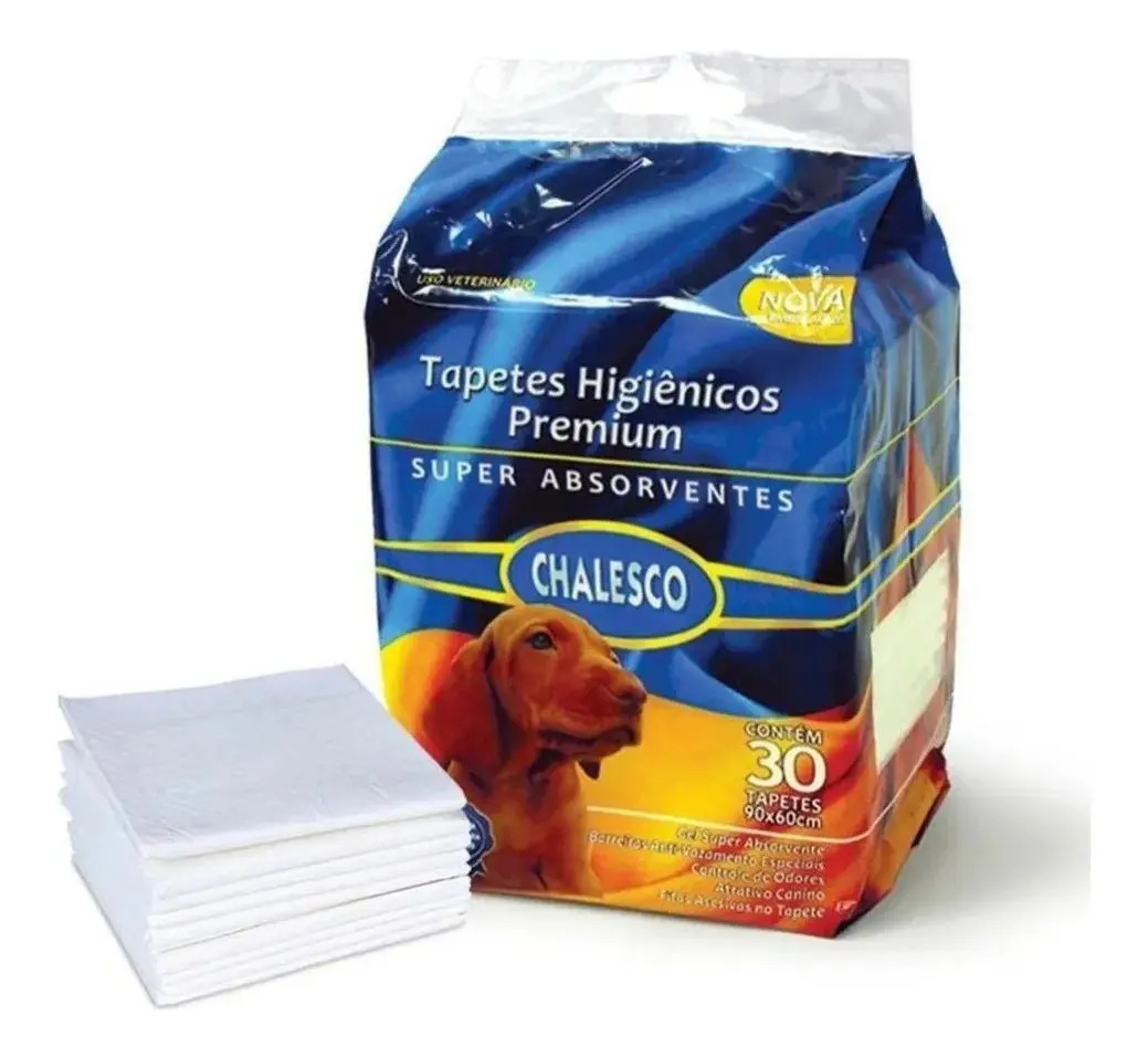 Tapete Higiênico Chalesco Premium Medida 60x90 Pacote com 30 unidades