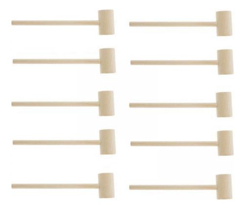 . 2 X 10x Pequeños Martillos De Madera Multiusos Langosta