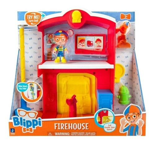 Blippi Estación De Bomberos Y Figura Con Accesorios Original