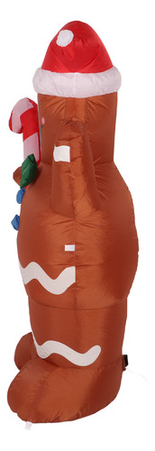 Hombre De Jengibre Inflable Navideño De 4.92 Pies, Lindo
