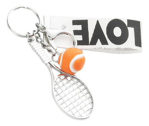 Mini Llavero Creativo De Raqueta De Tenis, Lindo Colgante