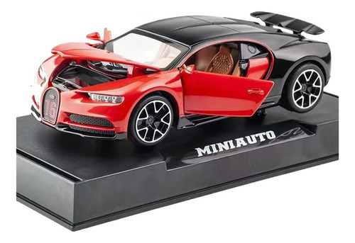 Bugatti Chiron Miniatura Metal Coche Con Luces Y Sonido 1/32