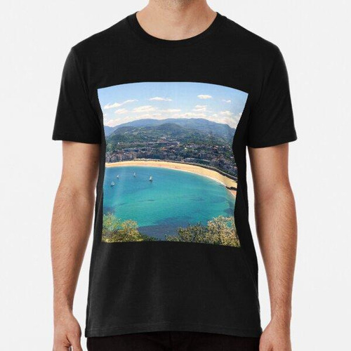 Remera Hermosa Vista De San Sebastian, España Algodon Premiu