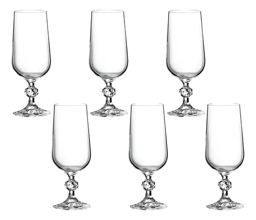 comprar Jogo Com 6 Taças Para Champanhe Claudia Bohemia 180ml 
