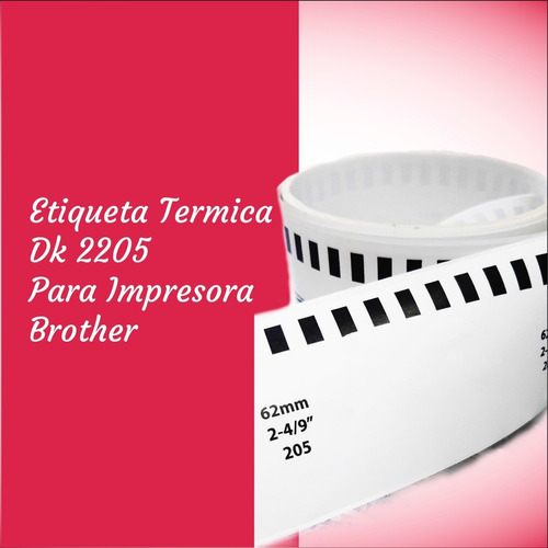 Etiquetas Térmicas Continúa Dk 2205 Brother Ql