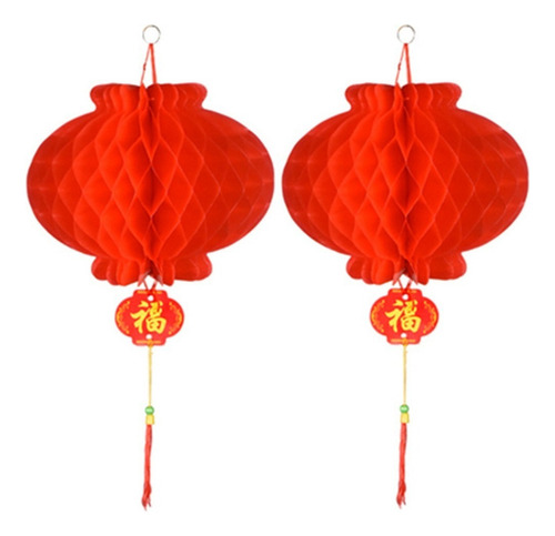 Yi 20 Farolillos Chinos De Papel Rojo, 10 Rojos