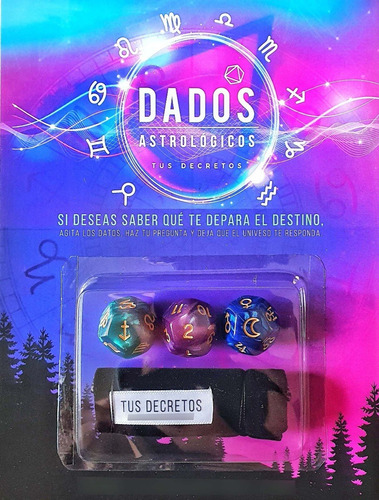 Juego De Dados Astrológicos Perlas Multi Lados Adivinación 