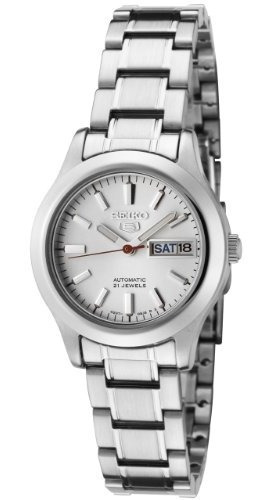 Reloj Seiko 5 Seiko 5 Seiko, De Mujer, Con Esfera Plateada,