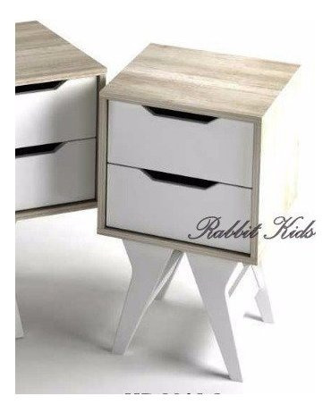 Imagen 2 de 5 de Mesa De Luz Vintage Moderno Estilo Nordico Escandinavo Retro