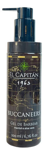 Gel De Barbear Buccaneers 200ml Shaving Mentol El Capitán