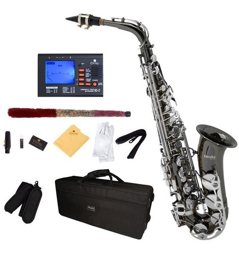 Saxofon Alto Mendini Negro Mi Bemol