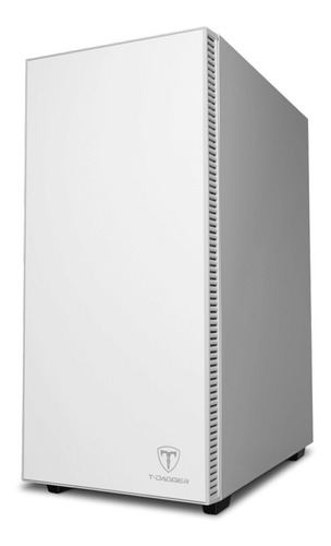 Imagem 2 de 10 de Gabinete Gamer T-dagger Cube Branco Lateral De Vidro - Novo