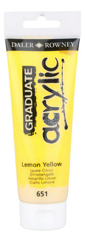 Tinta Acrílica Graduate 120ml Amarelo Limão 651 Daler Rowney