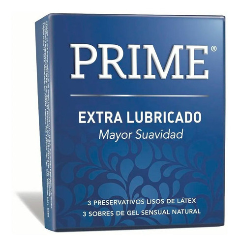 Prime Preservativos Extra Lubricacion X 3 Unidades