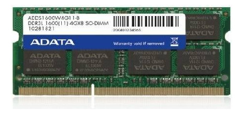 Memoria RAM  4GB 1 Adata ADDS1600C4G11-S