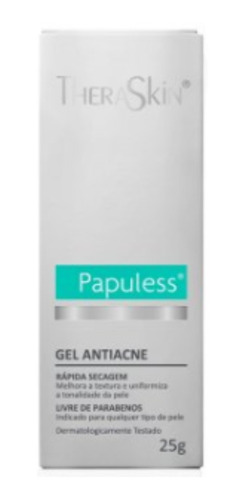 01 Unidade Gel Antiacne Papuless Theraskin Com 25g