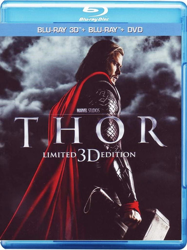 Blu Ray Thor Limited 3d Edition + Dvd Slipcover (3 Discos)