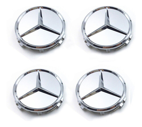  Juego De 4 Unidades De Tapa De Aro Emblema Mercedes Benz 