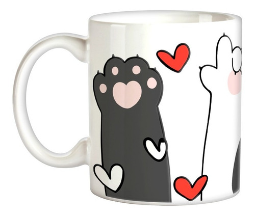 Caneca Patinnhas De Gato Gatinhos Animais Pet Café Leite  