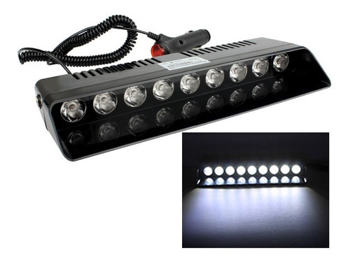 Barra 9 Led Parabrisa Strober Luz Blanca